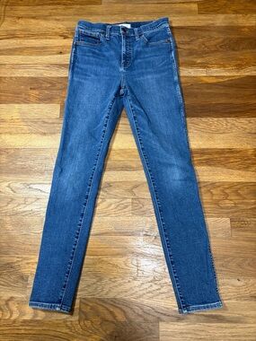 MADEWELL 10” high rise skinny jeans.